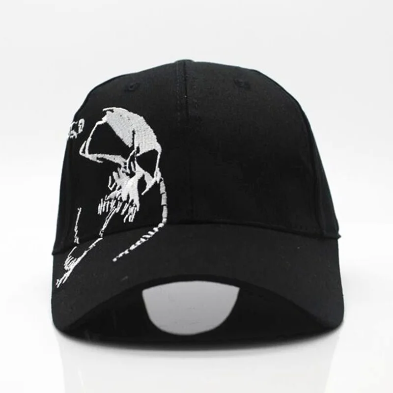 Высокого качества бейсболка кепка хлопок Спортивная Кепка Snapback Череп Вышивка Мода для мужчин и женщин шляпа кость