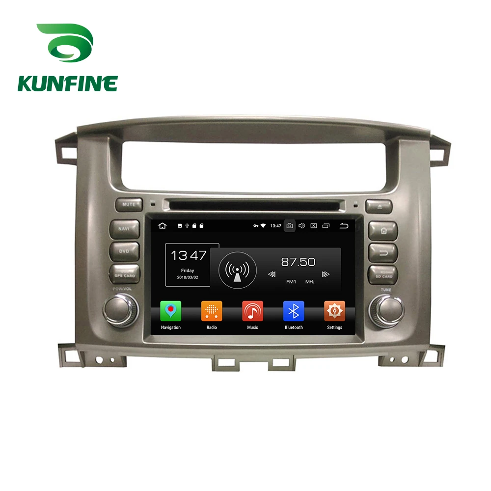 

KUNFINE Quad Core 2GB RAM Android 8.1 Car DVD GPS Navigation Multimedia Player Car Stereo For Toyota Lander Cruiser 100 Radio
