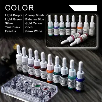

Professional Tattoo Nail Pigment 12 Color Wheel Paper Card Supplies