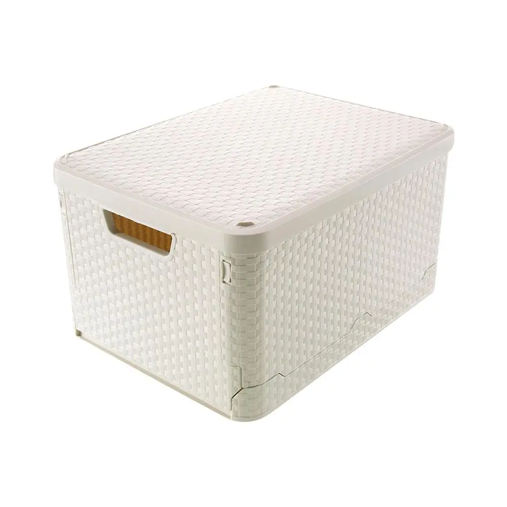 

New Foldable Plastic Storage Bins Cube Containers Closet Organizer For Clothes Home Office Bedroom Practical Storage Organizer
