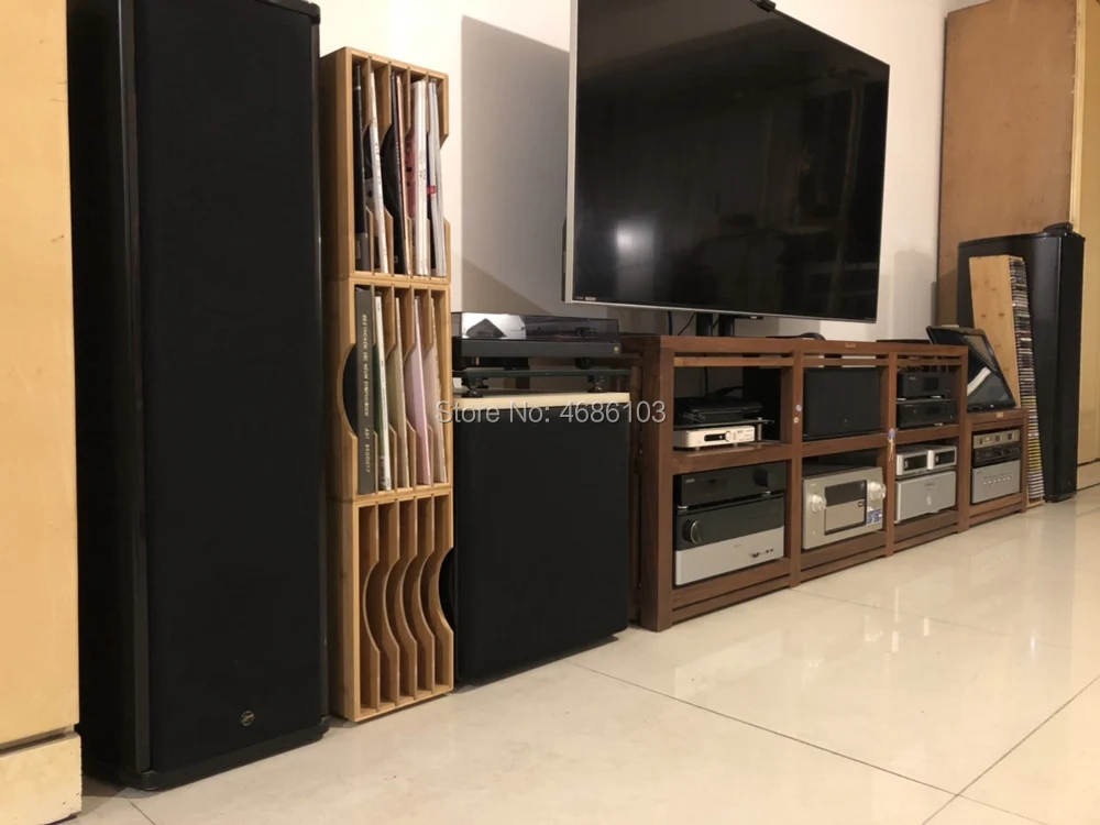 Классическая ностальгия черная полка для записи десен Бамбуковая cd caja storagemake you