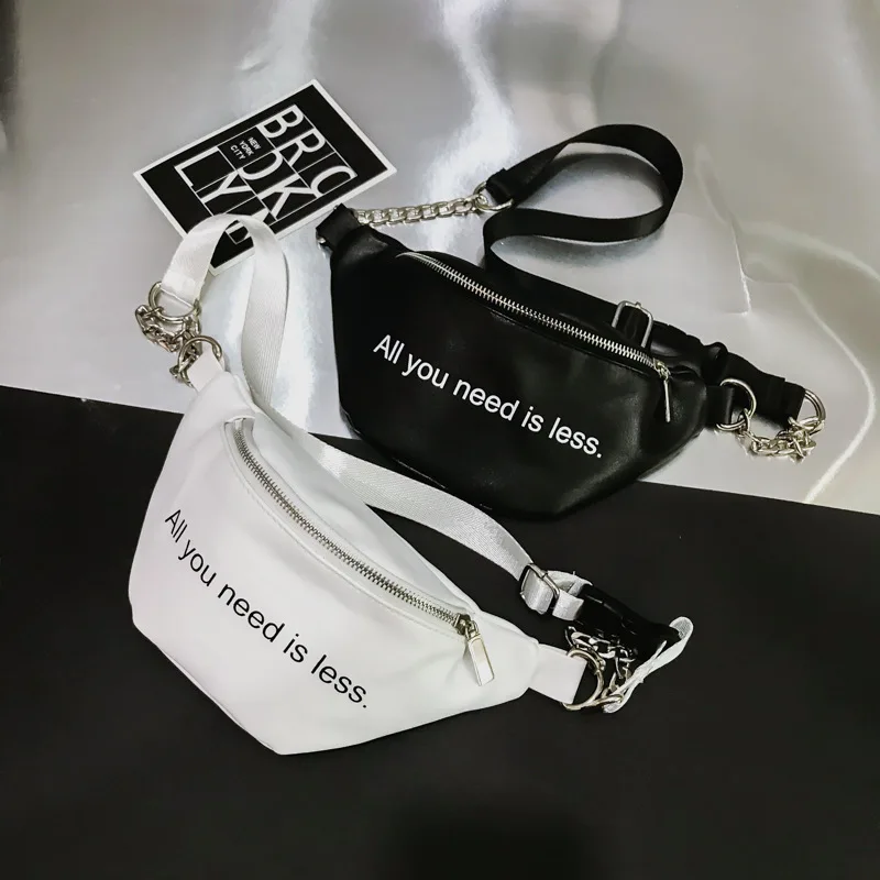 

2019 New Style Stylish Girl's Chest Cool Versatile Letter Simple Crossbody Bag Fashion Running Bag