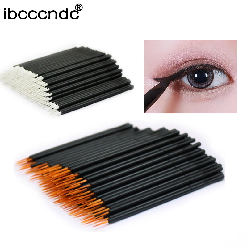 50 Pcs Makeup Brush Disposable Eyeliner Wand Applicator Cosmetics Eye