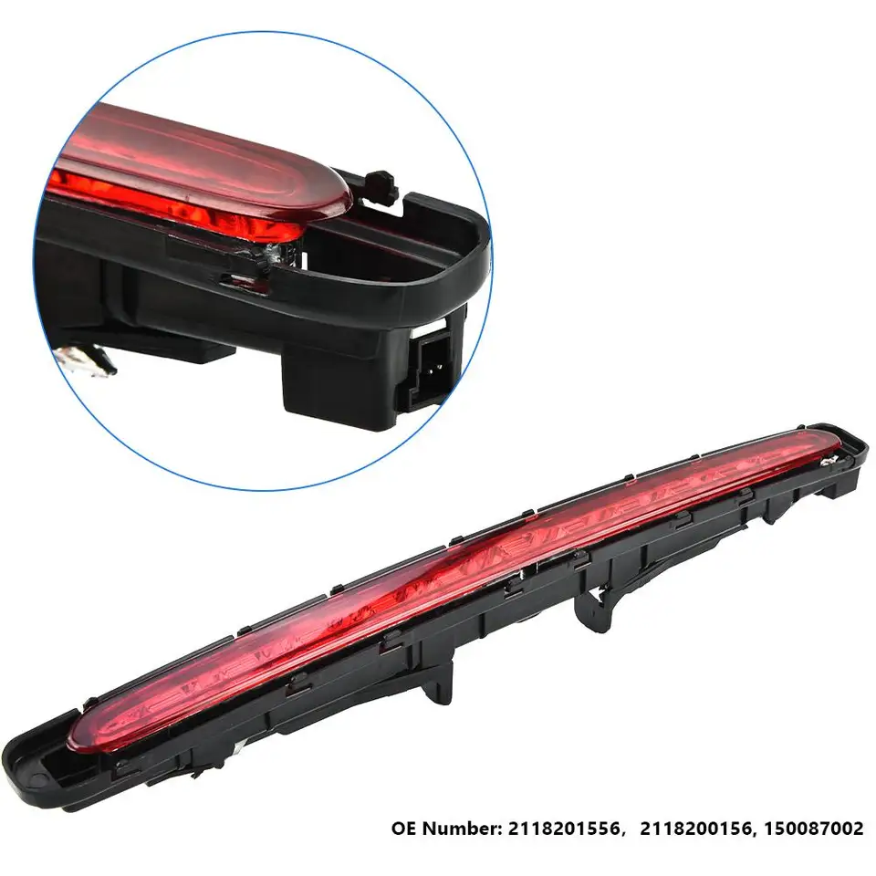 Evgatsauto LED 3rd Brake Light fit for Mercedes-Benz E-Class E320 E350 E55 2118201556 Reverse Lamp High Mount Tail Light Smoke Lens Waterproof