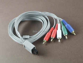 

20pcs/lot 1.8m Component 1080 P HDTV AV Audio Adapter Cable Cord Wire 5 RCA AV Cable for Nintendo Wii Wi i U console