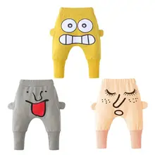 Свободные штаны с героями мультфильмов теплые хлопковые штаны-шаровары для маленьких мальчиков милые повседневные штаны с эластичной резинкой на талии PNLO