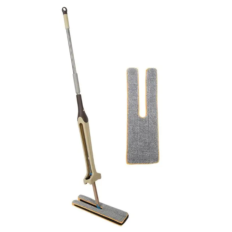 

Home Double-sided Flat Mop Squeegee Cleaning Cloth Head Floor Ceramic Tile Handle Mop Floor Cleaning Tool