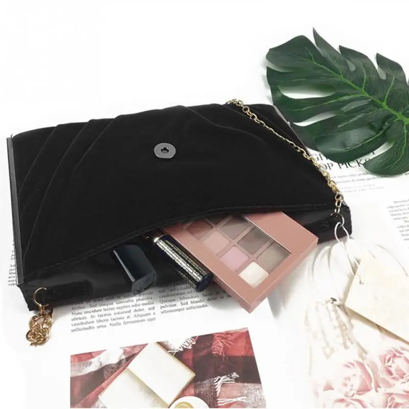 

Women Luxury Bags Designer Velvet Envelope Clutch Bag Bolsa Feminina Metal Chain Strap Shoulder Bag Female Small Party Bag #20