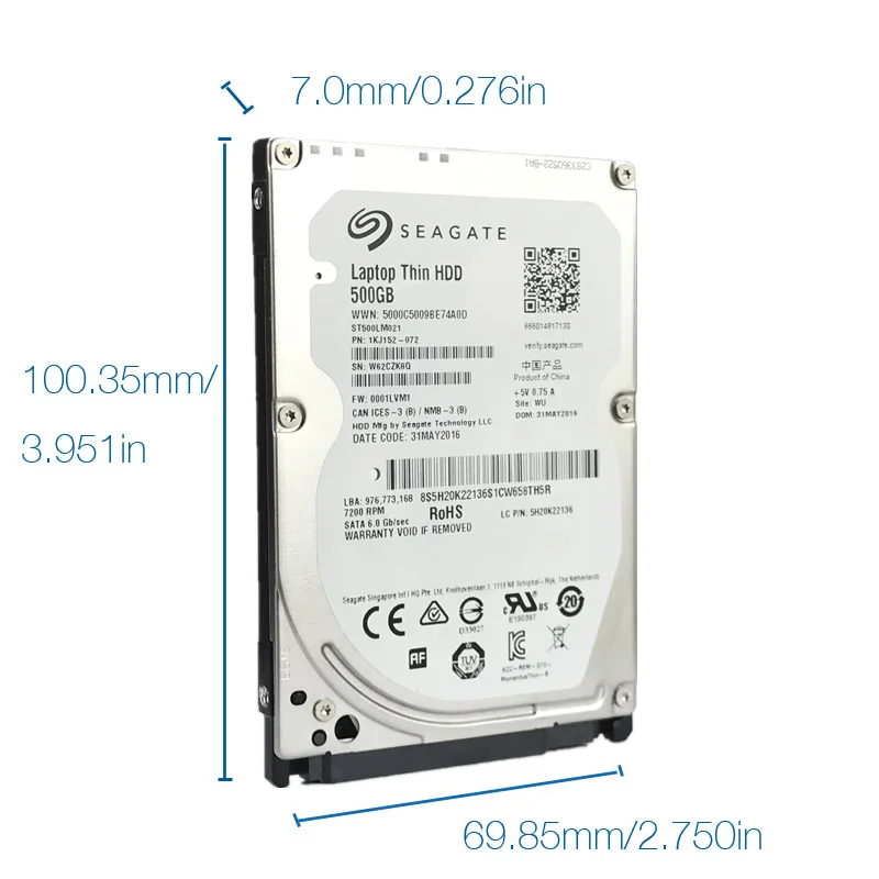 Жесткий диск для ноутбука Seagate 500 Гб 7200 об/мин 2 5 дюйма внутренний HDD HD жесткий SATA III