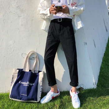 

2019 Spring And Summer New Trend Korean VersionOf The Couple Fashion Loose Printed Casual Straight Sweatpants Joggers Streetwear