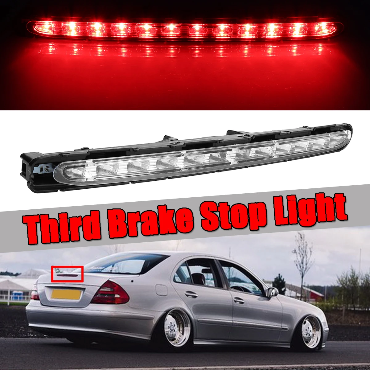 1x Car LED Red Car Rear Third Brake Lights Tail font b Lamp b font Light