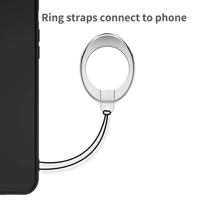 iHaitun 2in1 Desk Mobile Phone Holder Stand For iPhone XS MAX XR X Desk Mount Ring For Xiaomi Samsung Huawei Moving Lanyard
