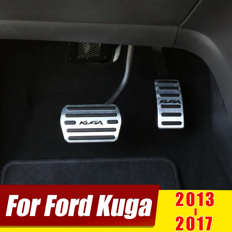 

For Ford Kuga Escape 2013 2014 2015 2016 2017 AT Aluminium Car Accelerator Pedal Brake Pedals Pads Cover Case Trim Accessories