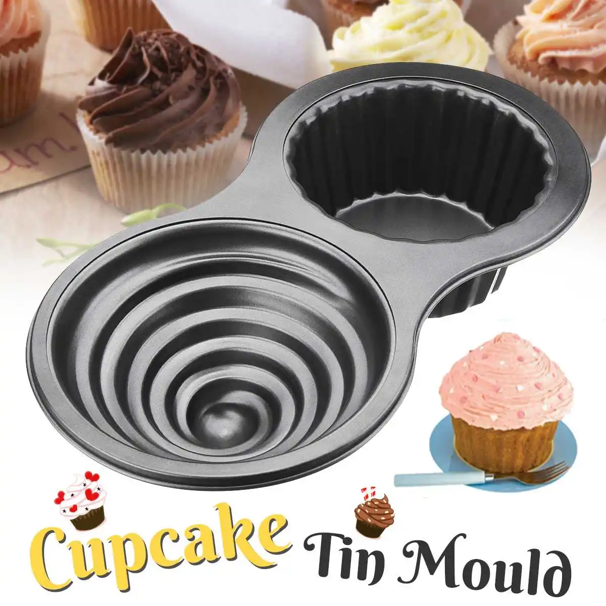 

Cupcake Tin Mould Non Stick Bakeware Fondant Cupcake Decorating Cake mold Cookies Muffin chocolate Tools Kitchen baking tools