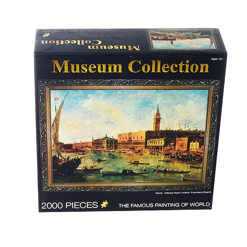 

Adult Puzzle 2000 Pieces Famous Oil Painting harbor Wooden Paper Difficult Puzzle Gift for Kid