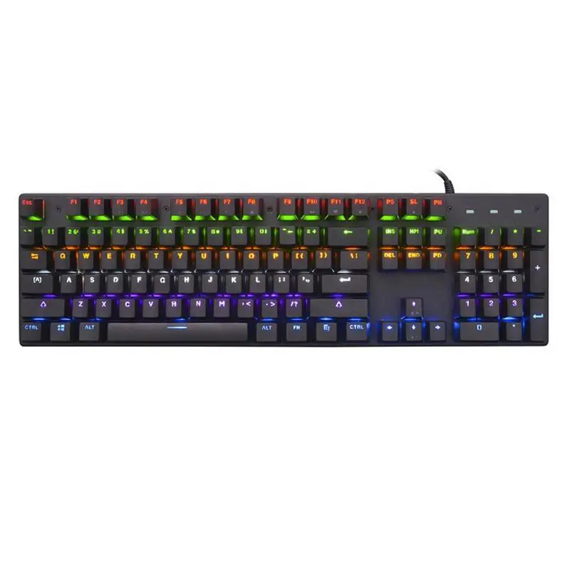 Gaming Keyboard USB Cable Blue Axis Mechanical Backlit Ergonomic Metal Wired Keyboard For Computer Desktop Laptop