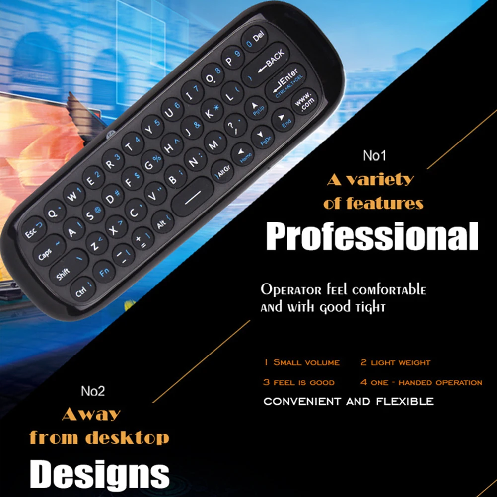 

Remote Control Mini Motion Sense Wireless Air Mouse Keyboard Black Infrared Learning Portable 2.4G For Android TV Box PC #17