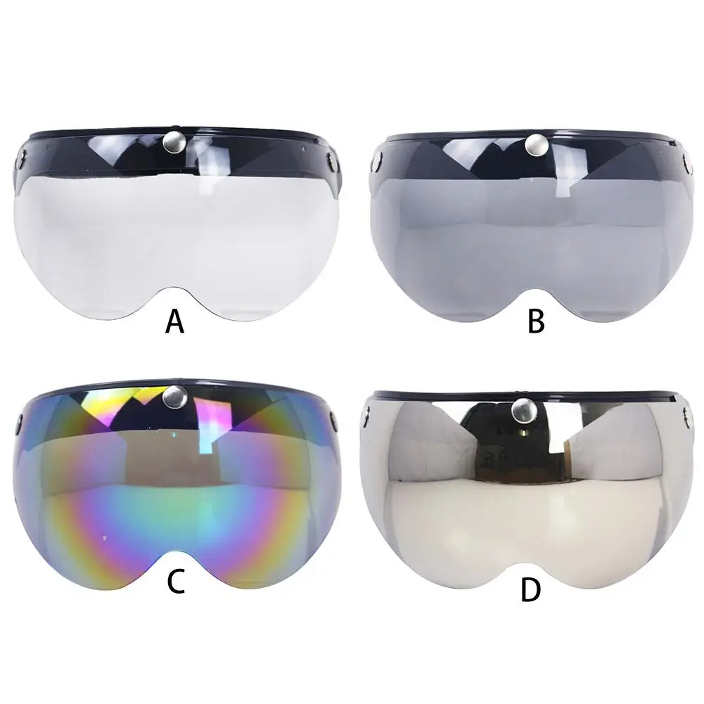 

Half Helmet W Lens 3/4 Helmet Lens Three Snap Modified Helmet Lens For Retro Harley