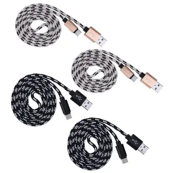 

1m 2m USB 3.1 Type-C Data Cable Type C Port Nylon Braided Fast Quick Charger Cord Data Sync Transfer Wire Line