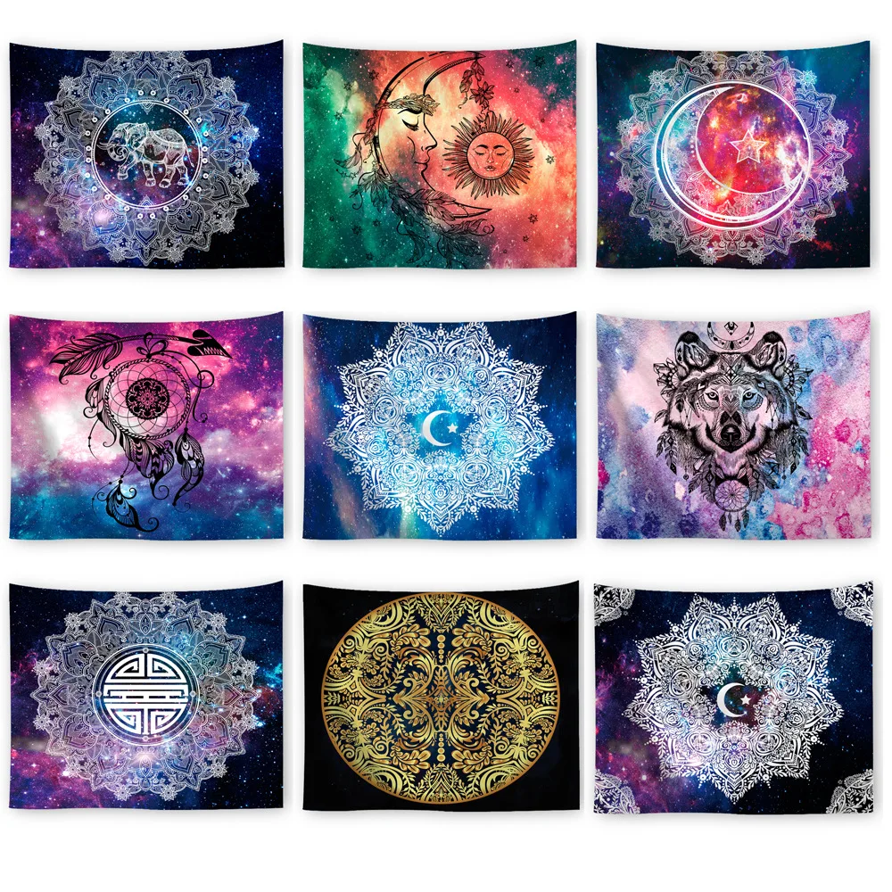 

Europe and the United States new printing tapestry creative home cloth wall blanket painting polyester background painting