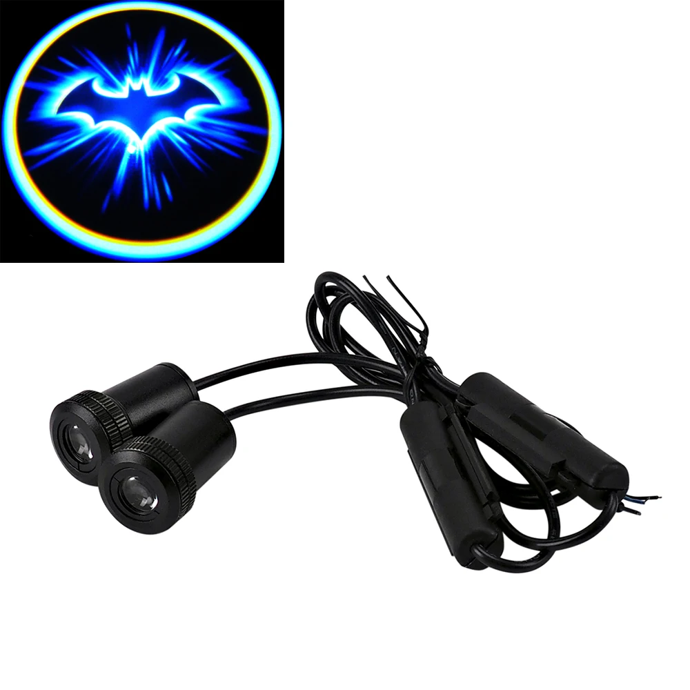 

2pcs Universal Batman Logo Door LED Courtesy Welcome Light Projector Car Tuning For Mazda Honda Kia Hyundai Peugeot Citroen Lada