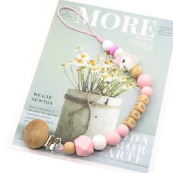 New Personalized Name Cute Unicorn Silica Bead DIY Baby Pacifier Chain Handmade Neonates Must Have Toy Gifts