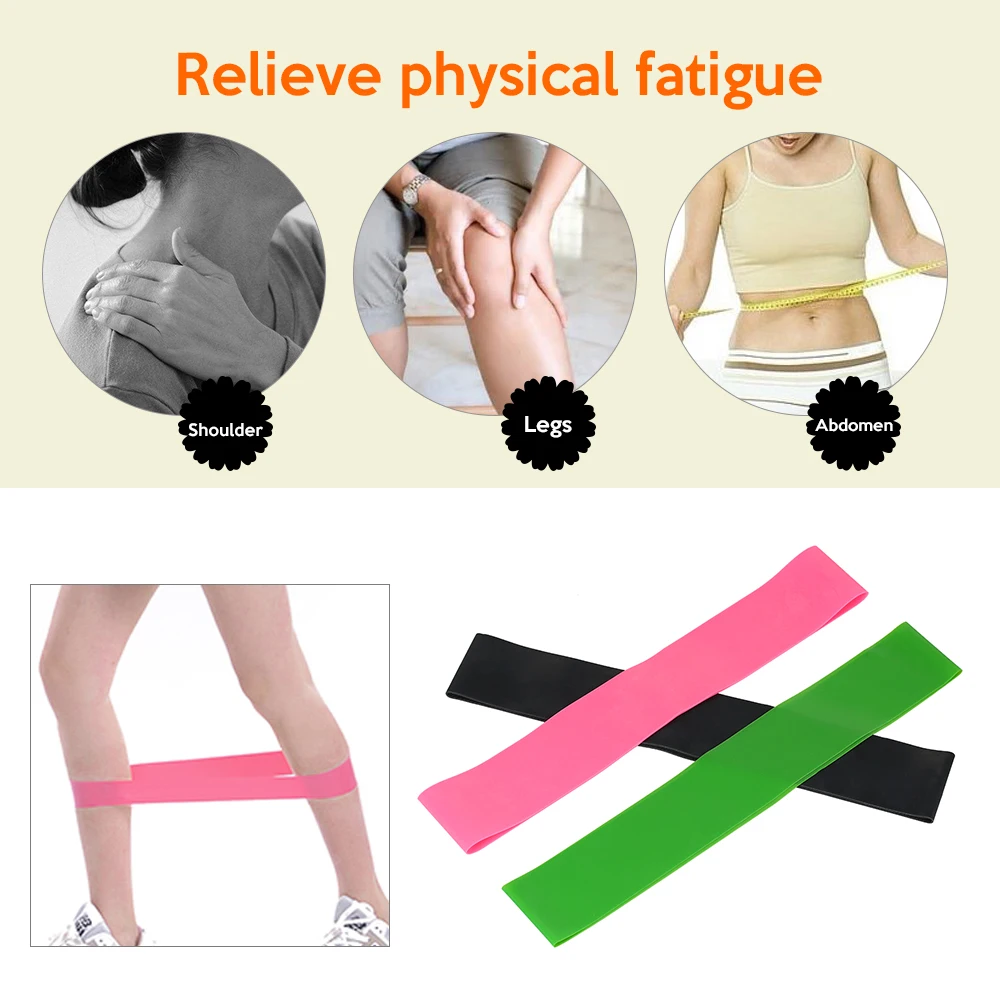 

3PCS Yoga Expander Resistance Loop Bands Set Elastic Sports Exercise Booty Band Set for Legs and Strength Fitness Training