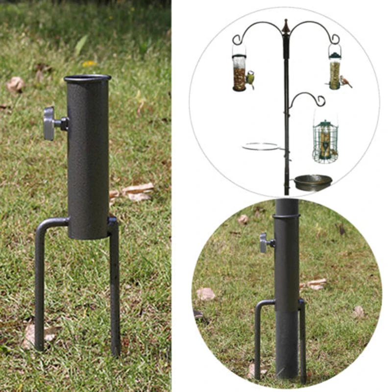 

Bird Feeder Pole Hanger Feeding Station Stabilizer Feet Spikes Stand Garden Lawn
