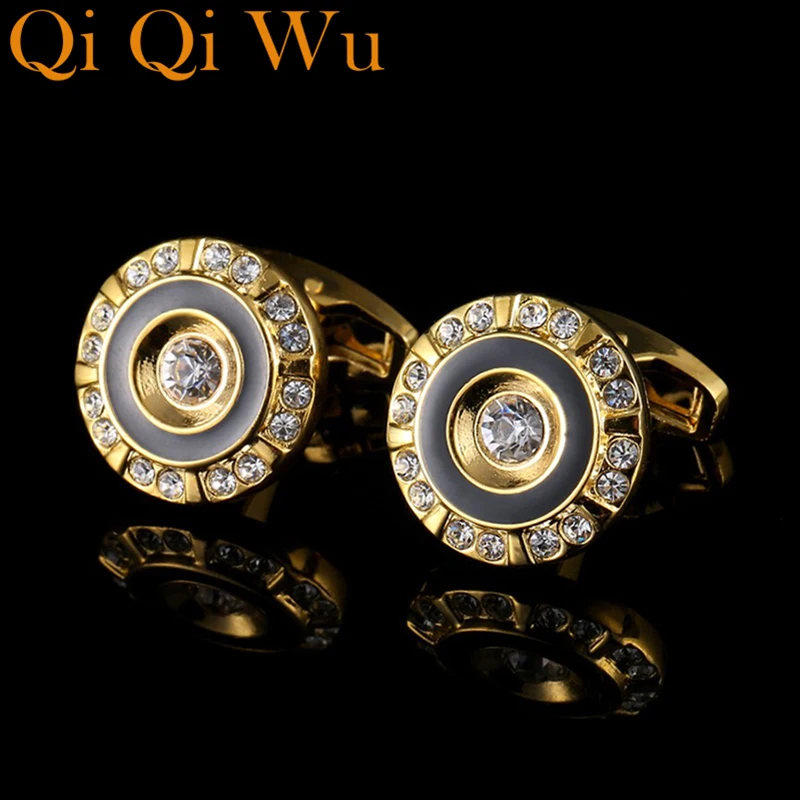 

New Men's Gold Cuff links Accessories French Shirt Cufflinks for Mens Cuff Buttons Design Cuffs Jewelry Suit Sleeve Buttons