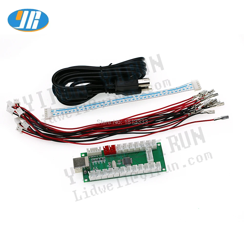 

PC /PS3/ Raspberry pi /Android 4 In 1 Zero Delay USB Encoder For Arcade Joystick DIY With Sanwa Joystick 5Pin Cable Button Wires