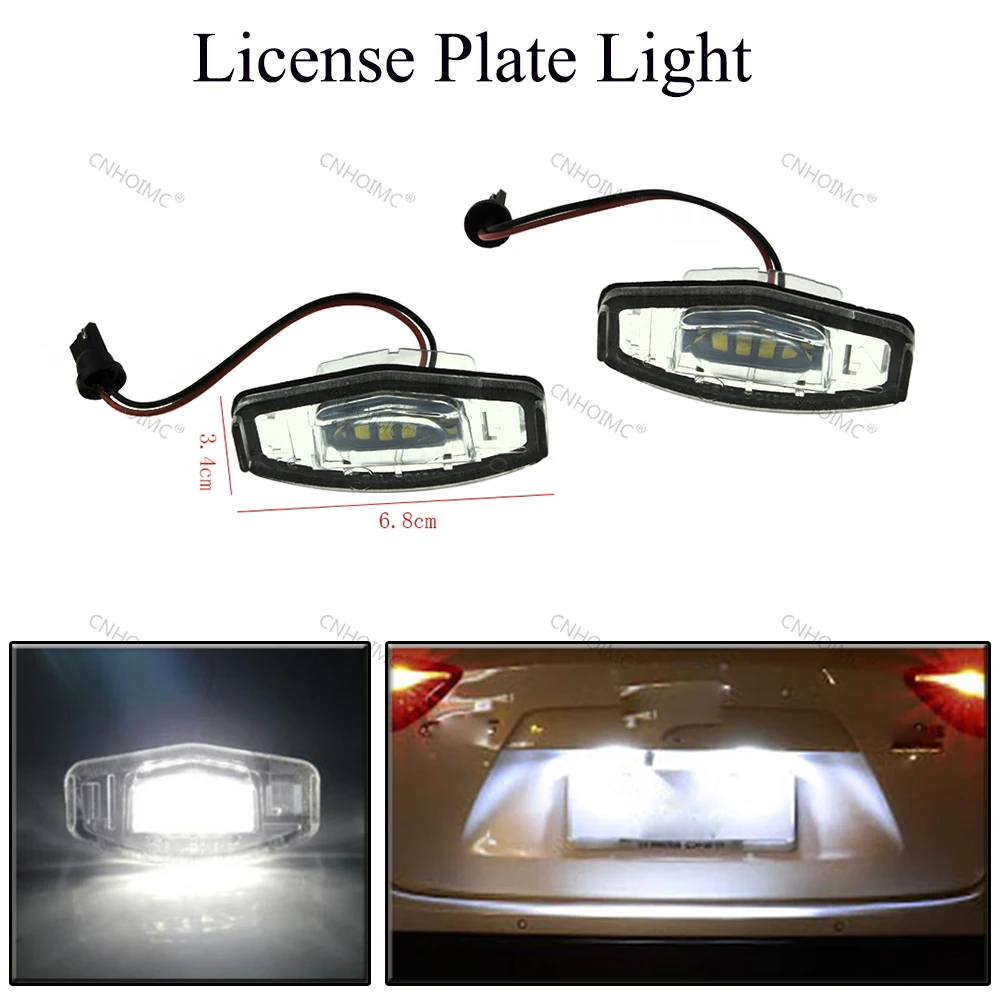 2PCS Car Styling For Honda Civic VII4 5D LED Number License Plate Lamp Light 01-05/City 4D 2003-2009 | Автомобили и мотоциклы