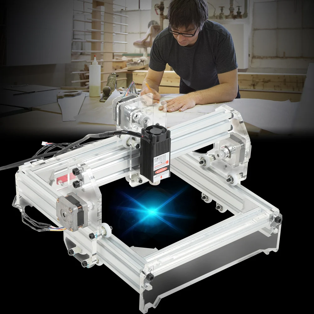 20 X 17cm Laser Engraving Machine DIY Kit Carving Instrument Engraver Desktop Wood Router Cutter font