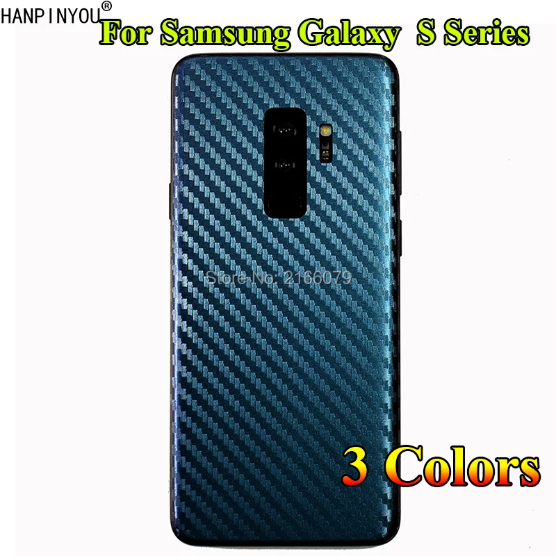 

For Samsung Galaxy S9 S8 Plus S7 Edge 3D Gradient Carbon Fiber Film Full Back Cover Decal Skin Phone Protective Sticker