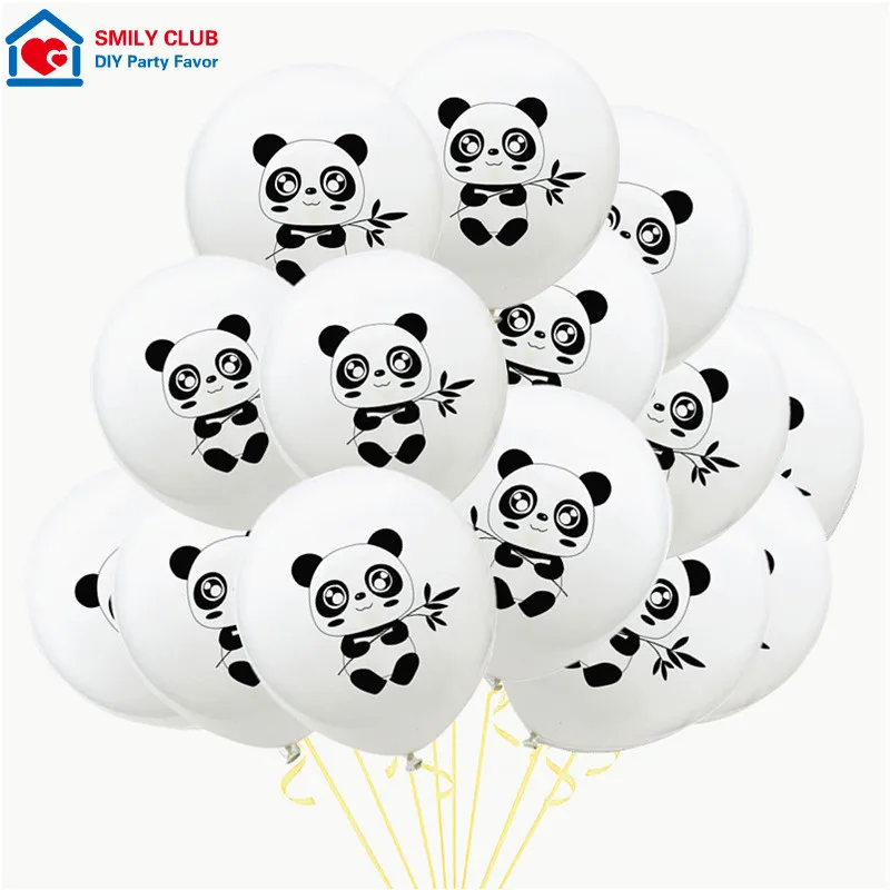

15pcs/lot 12inch Panda Latex Balloons Birthday Party Decor Kids Giant Panda Balloon Animal Golobs Children's Day Inflatable Toys
