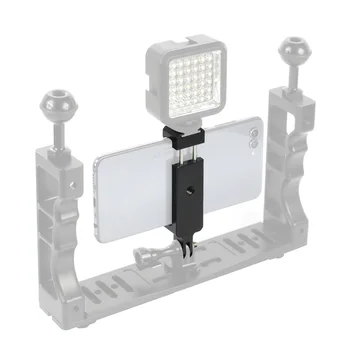 

Monopod Selfie Phone Stand Holder Clip Tripod Adapter 1/4 Hole & Cold Shoe Mount Clamp for iPhone for Huawei for Gopro Camera