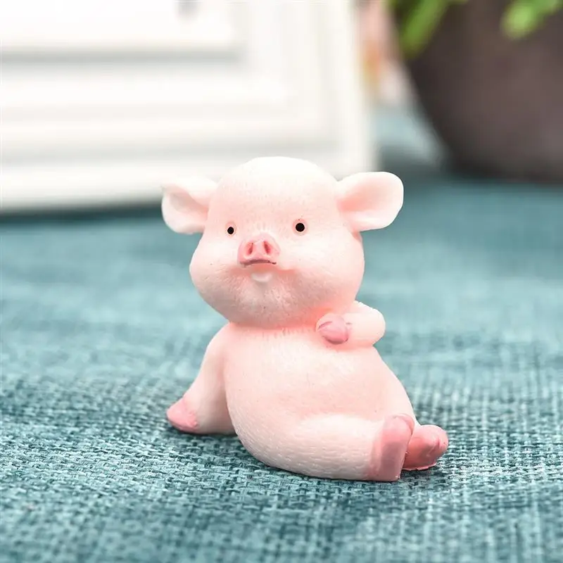 8 стилей свинья модель Животного Фигурка миниатюрное украшение для сада в виде