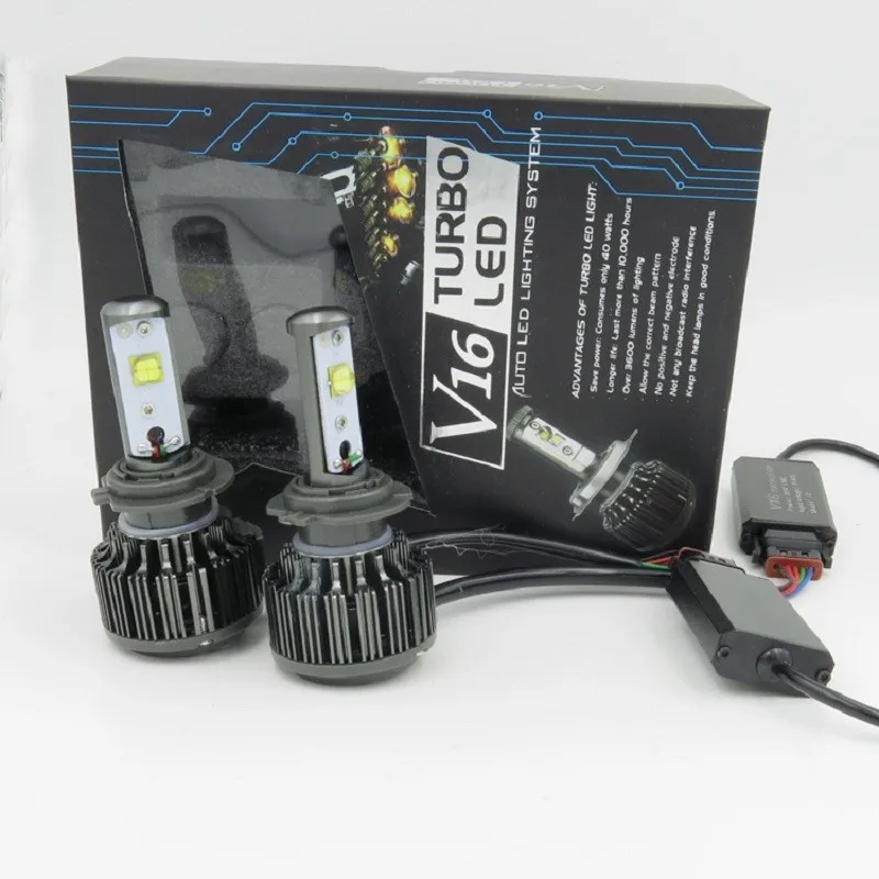 Комплект светодиодных фар V16 turbo H11 9005 9006 лм H7 H1 H3 H8 H9 H10 880 881 hb3 hb4 H27 9004 9007 | Автомобили