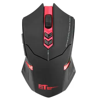 

VODOOL ET X-08 2000DPI Adjustable 2.4G Wireless Professional Gaming Mouse Red 800/1200/1600/2000/2400 DPI levels Game Mouse