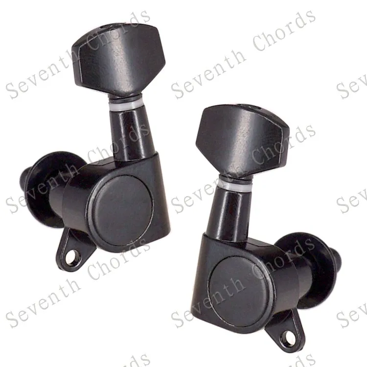 Набор 6 шт. Sealed-gear Guitar Tuning Pegs ключи тюнеры машинные головки для гитары-хромовый и черный и золотистый выбор