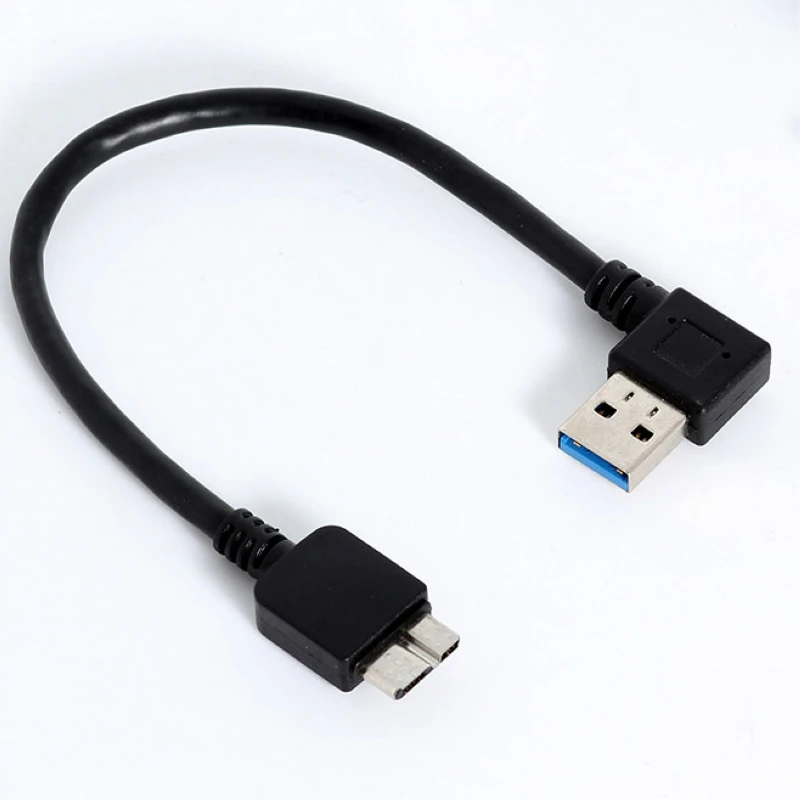 MAYITR 20 см черный USB 3,0 кабели адаптеров под прямым углом типа A штекер к Micro B штекер Супер Скоростной адаптер Кабели