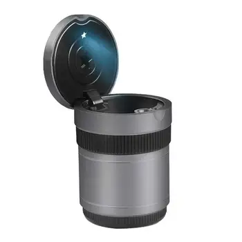 

Ashtray With Lid Innovative Personality Multi-Function Universal LED Light Portable Cigarette Car Interior Ashtray Accessories