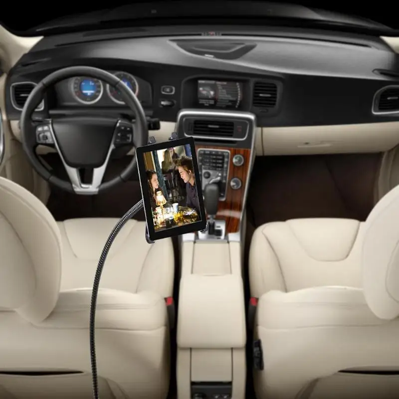 7-10.1 inch Car Tablets Stand Portable Flexible Gooseneck Mount Holder Metal Automobiles PAD Floor 