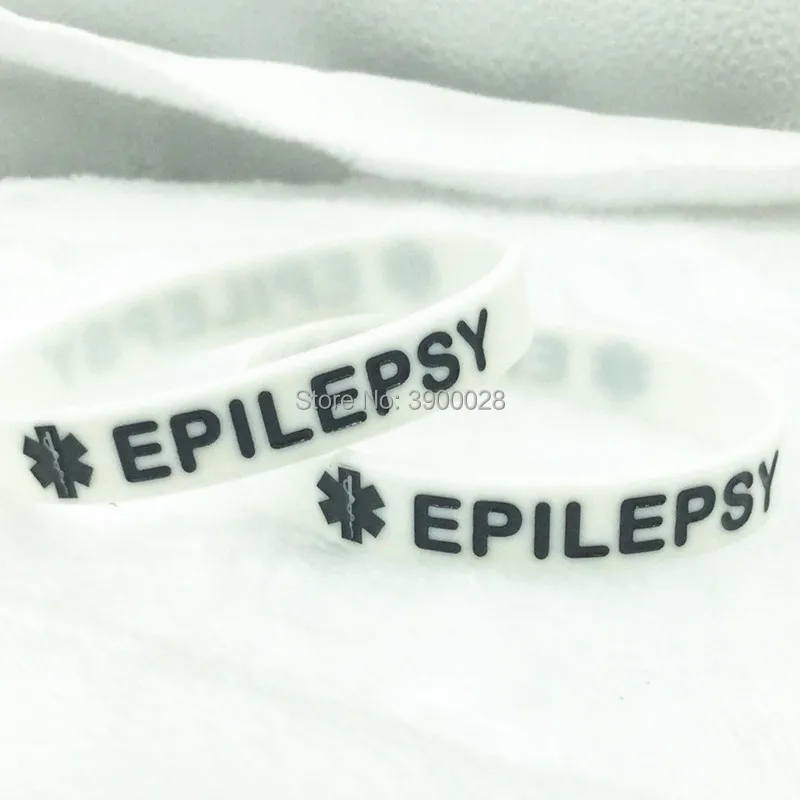 1 шт. эпилепсии, не вызывает аллергии, медицинская сигнализация неотложная помощь силиконовая резинка силиконовые браслеты