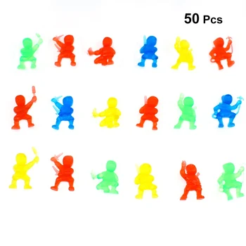 

50PCS Ninja Figurine Colorful Lovely Mini Durable Non-toxic TPR Gift Crafts Toys Car Interior Display Ornaments