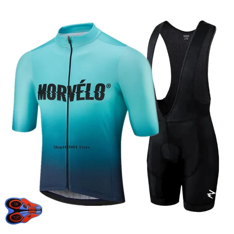 2019 Pro team morvelo cycling jersey set mens bicycle maillot MTB Racing ropa Ciclismo summer quick dry bike clothes 9D GEL pad | Спорт и