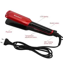 Kemei LCD Display Flat Iron Digital Temperature Control Straightening Irons Ceramic Hair Straightener 120-230 Degree Ajustable Kemei LCD Display Flat Iron Digital Temperature Control Straightening Irons Ceramic Hair Straightener 120-230 Degree Ajustable