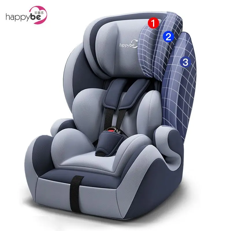 

Happybe Child Car Safety Seat For 9 Months-12 Years Old With Soft Connector ISOFIX and LATCH Forward-facing Universal Car Seats