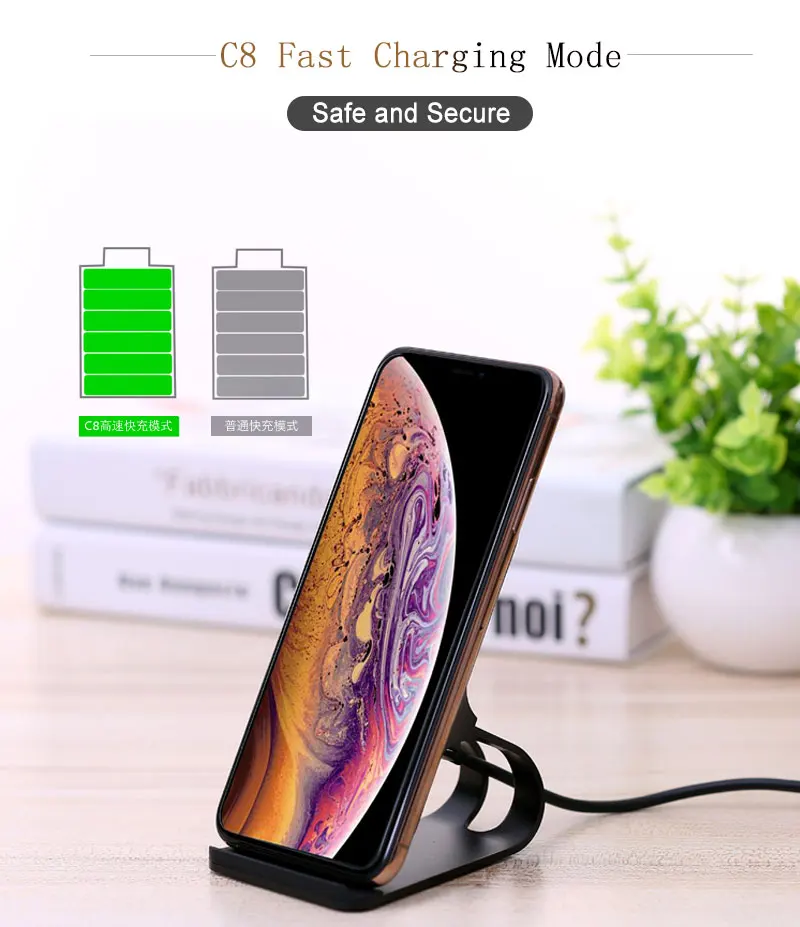 Беспроводное зарядное устройство 10 Вт для IPhone XS Max XR X 8 Plus быстрая зарядка Samsung S9 S8