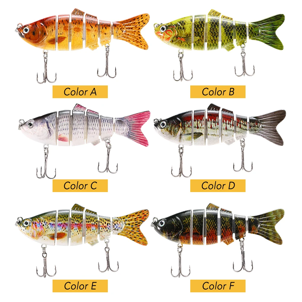 Lixada 10 см/20 г Lifelike 6 шарнирных секций Swimbait рыболовная приманка кренкбейт жесткая приманка с крючком в виде рыбки рыболовные снасти Pesca