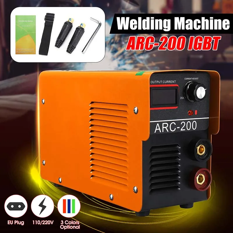 

Portable 100V~220V IGBT DC Inverter Welding Machines ARC Welders IGBT MMA Welding Machine 120/160/200/250 Amp for Home Beginner